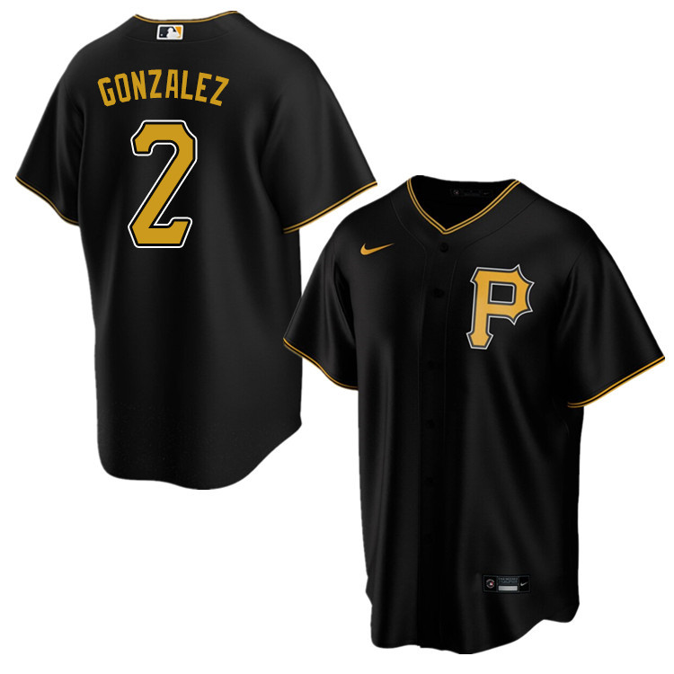 Nike Men #2 Erik Gonzalez Pittsburgh Pirates Baseball Jerseys Sale-Black
